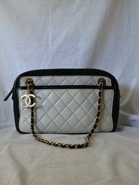 Chanel Black and White Camera Bag